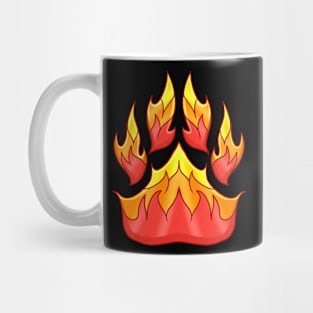Fire Paw Print Mug